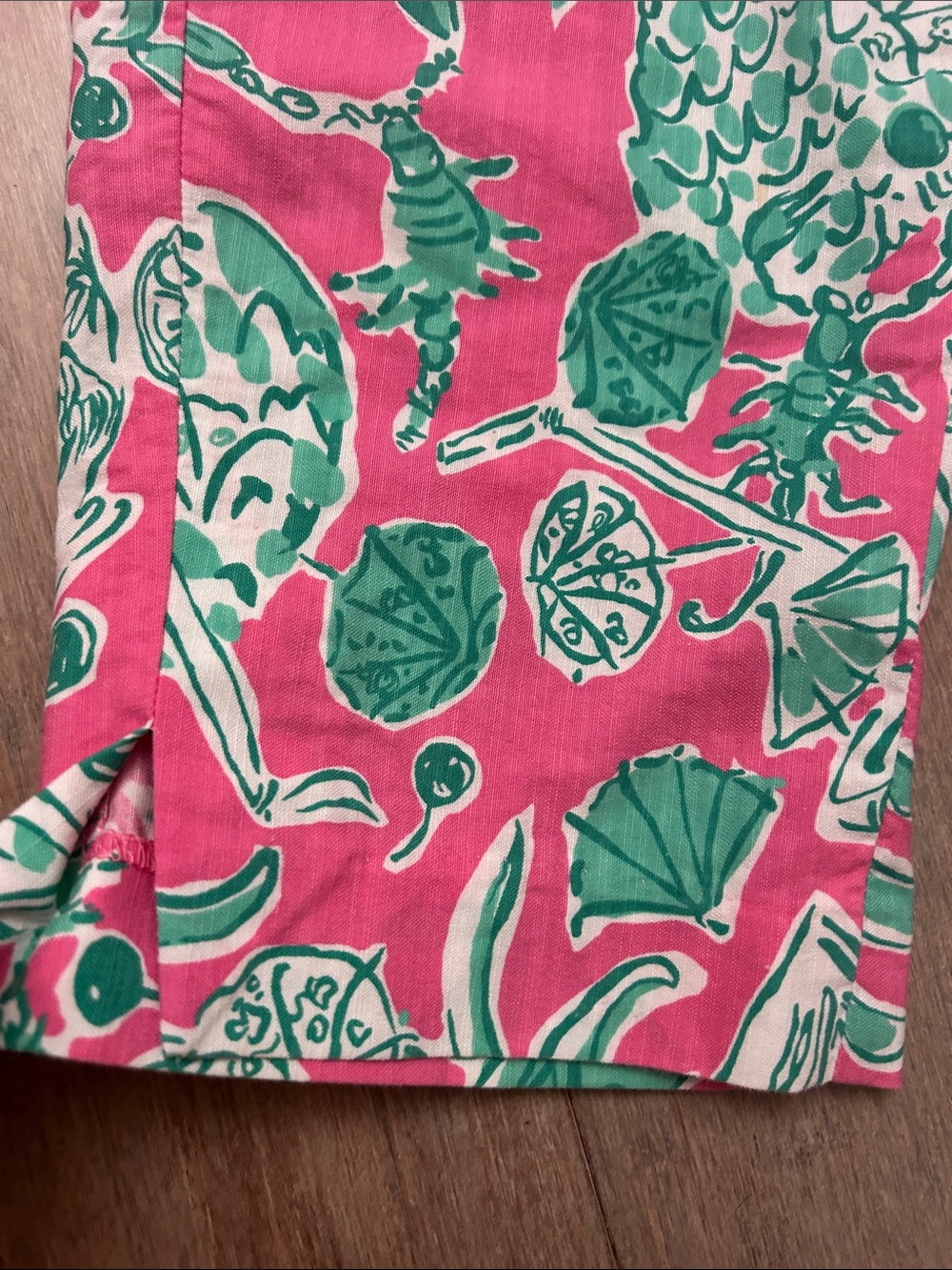 Lilly Pulitzer scorpion bowl printed crop cotton blend pants size 10 - Picture 4 of 16